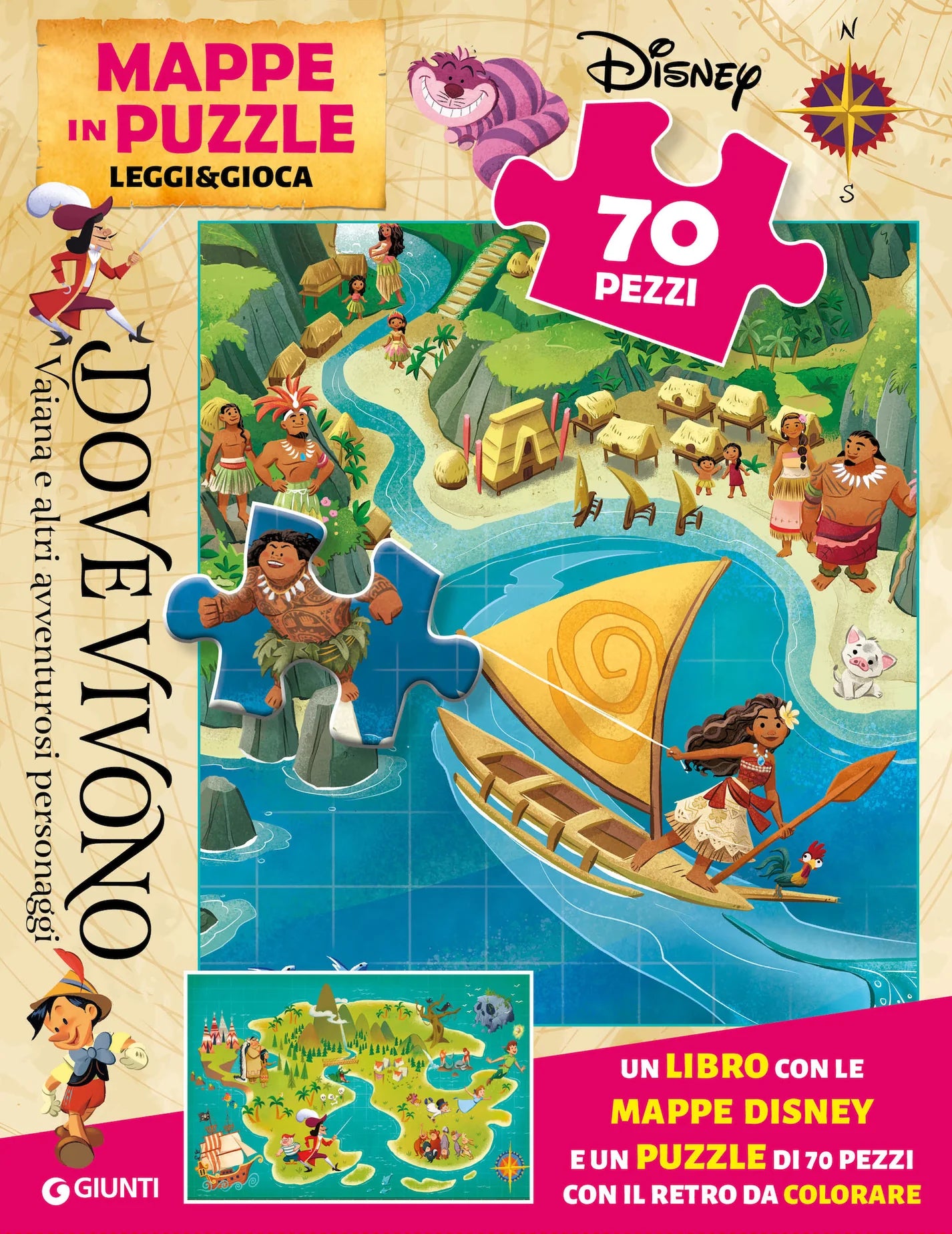 Vaiana Mappe in puzzle Leggi&Gioca
