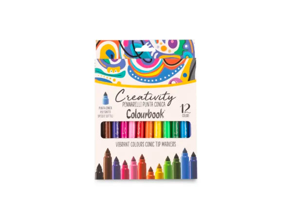 Confezione 12 pennarelli colorati Creativity