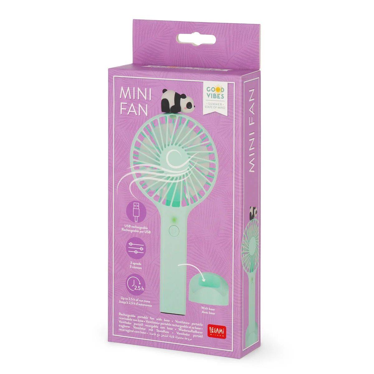 Legami - ventilatore portatile ricaricabile con base - mini fan