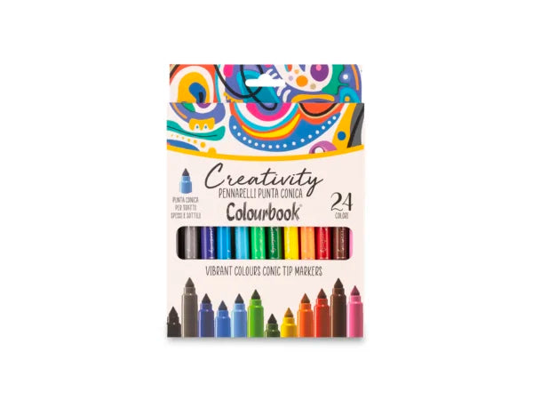 Confezione 24 pennarelli colorati Creativity