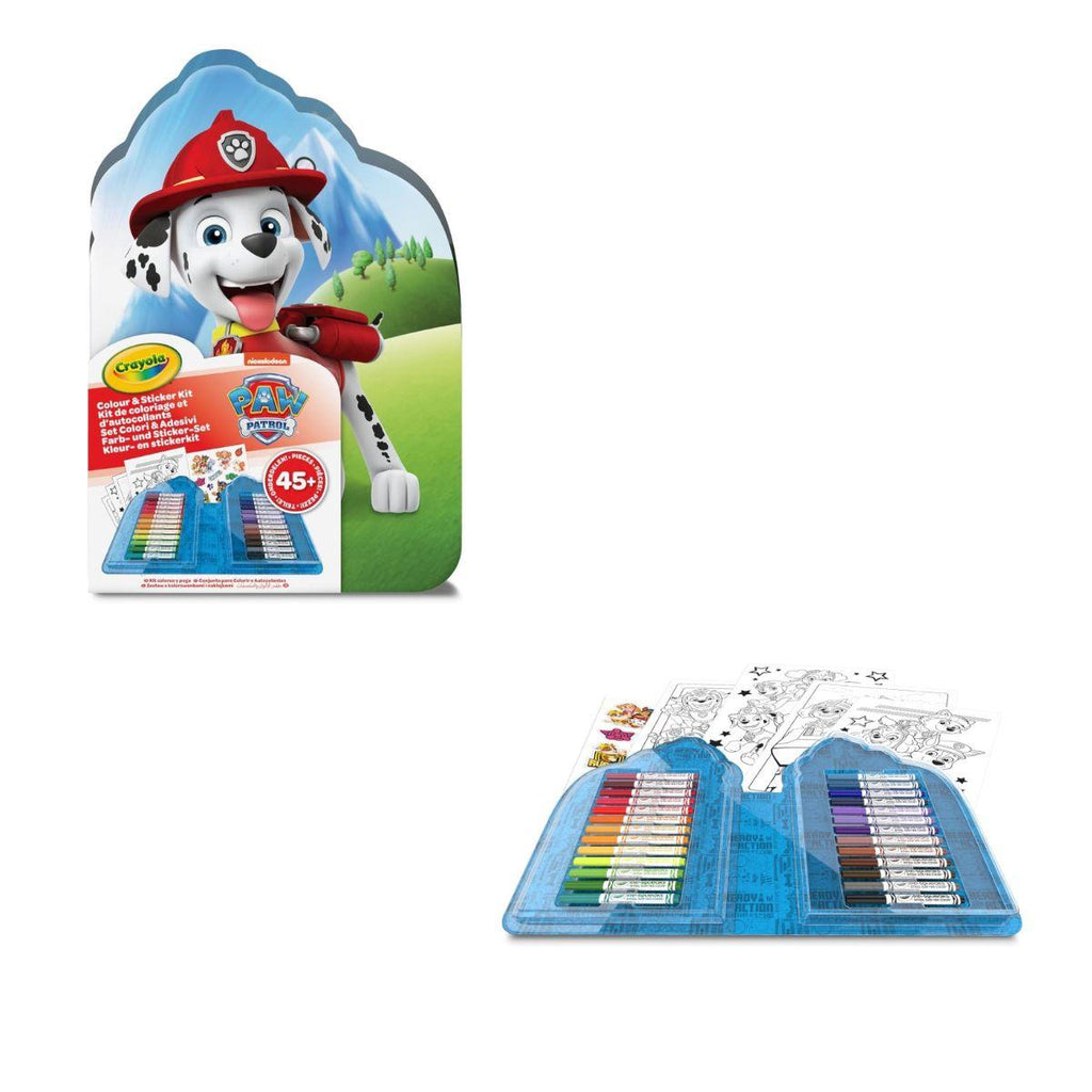Valigetta colori & adesivi paw patrol crayola