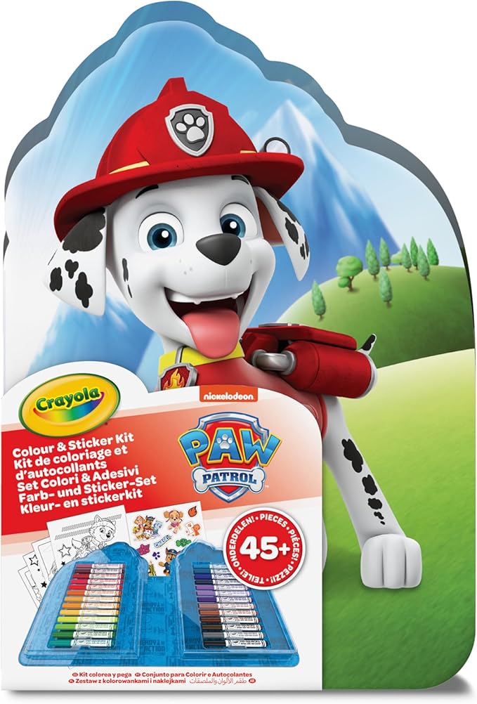 Valigetta colori & adesivi paw patrol crayola