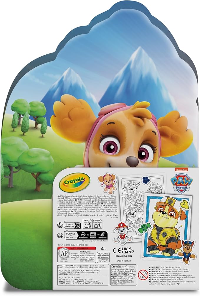 Valigetta colori & adesivi paw patrol crayola