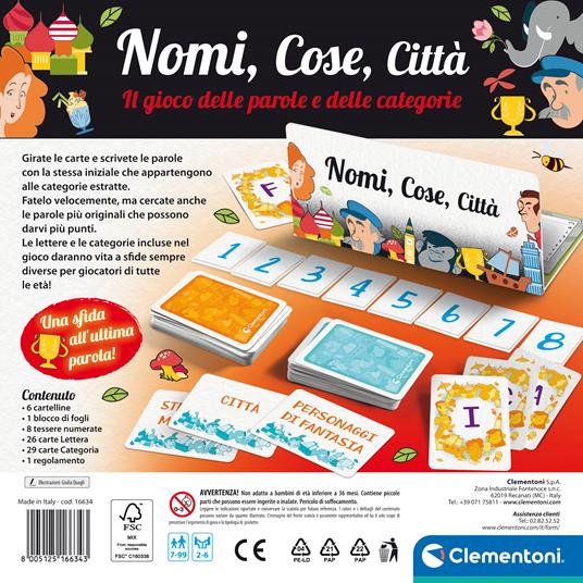 Nomi, Cose, Città - Gioco da tavolo