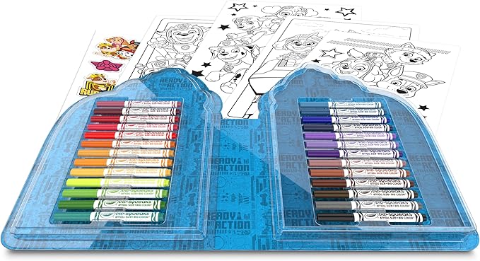 Valigetta colori & adesivi paw patrol crayola