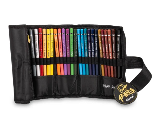 Astuccio portapastelli a rotolo Geolier – 24 pastelli