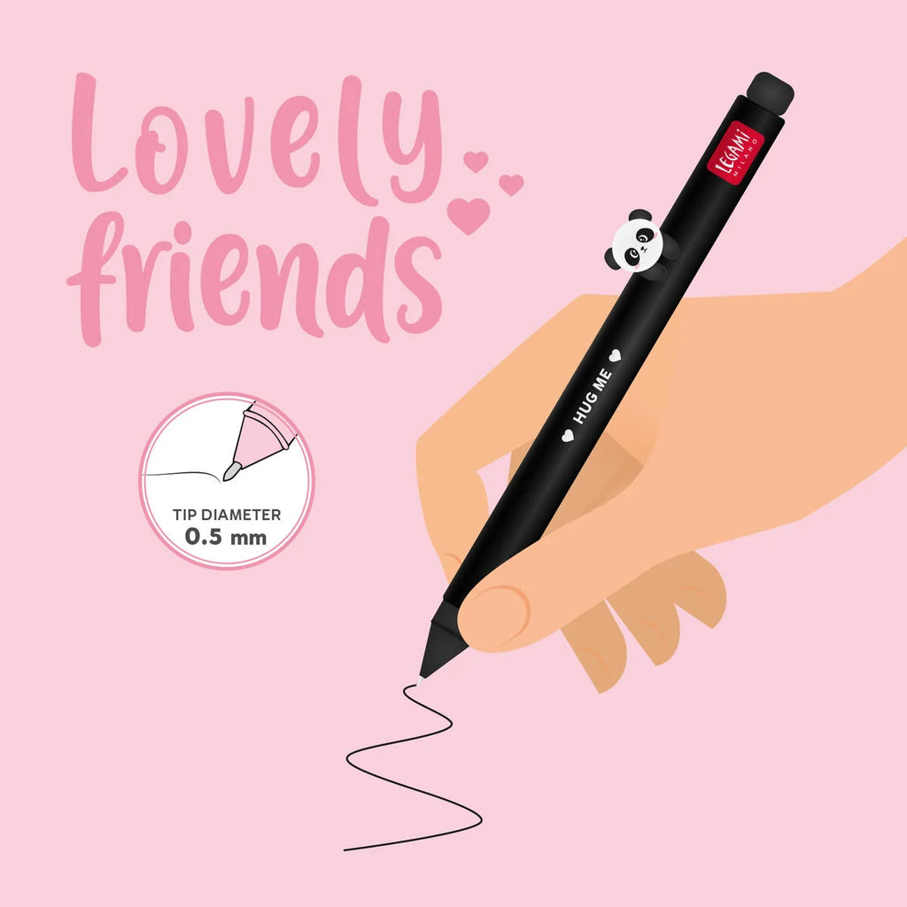 Penna Gel con Animaletto Decorativo Panda "Hug me" - Lovely Friends