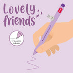 Penna Gel con Animaletto Decorativo Bunny "Don't Worry Be Hoppy" - Lovely Friends