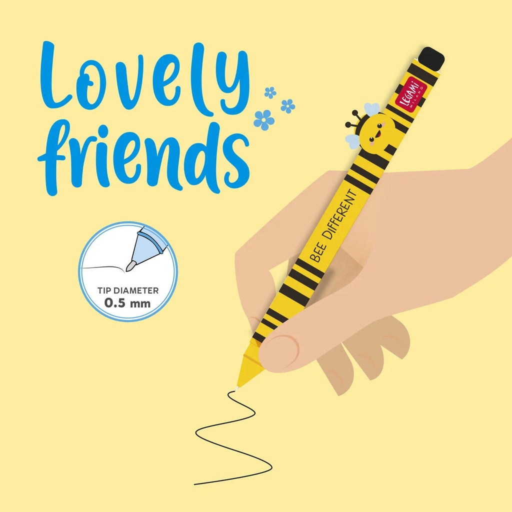Penna Gel con Animaletto Decorativo Bee "Bee Different" - Lovely Friends