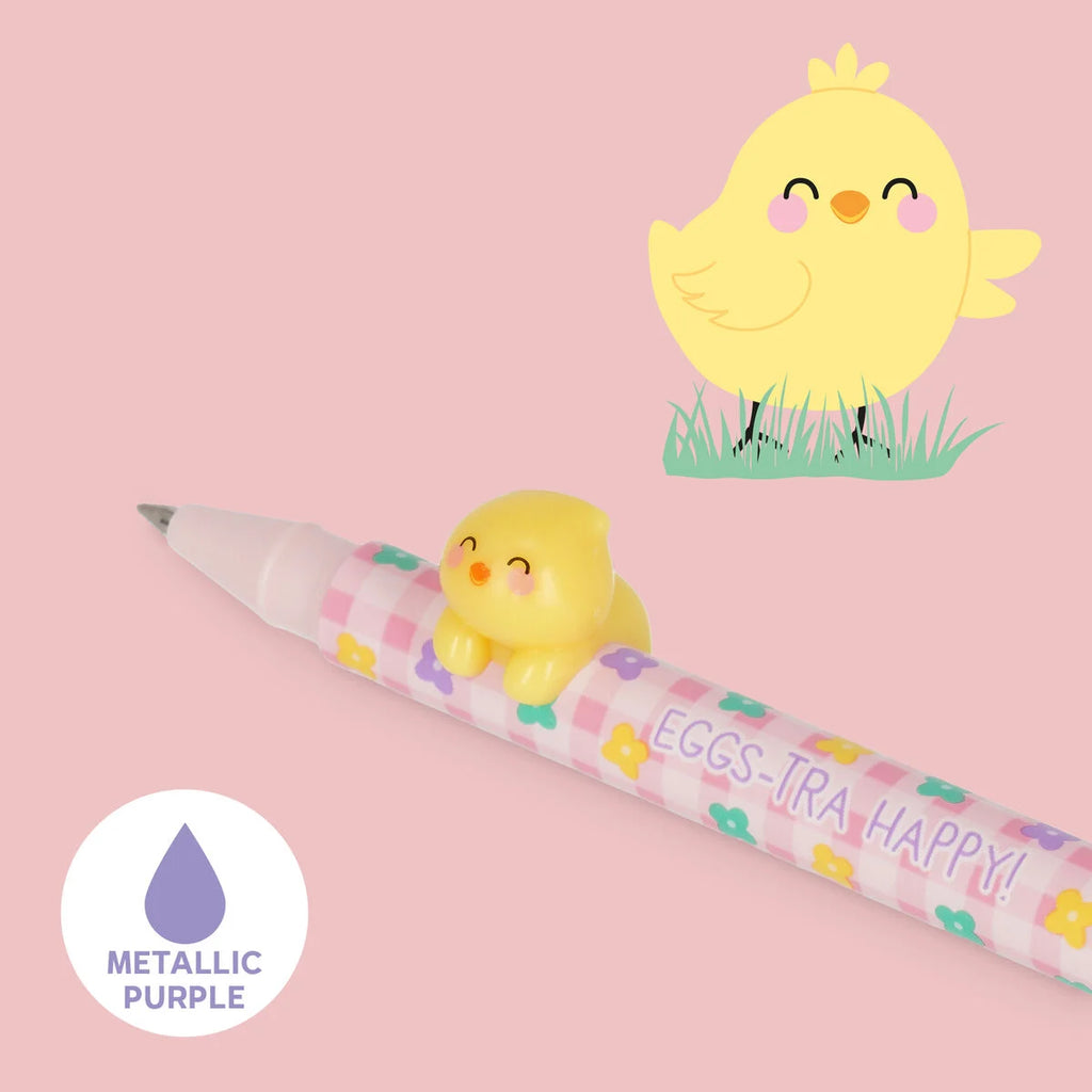 Set di 2 Penne Gel con Animaletto Decorativo - Lovely Friends - Hoppy Easter