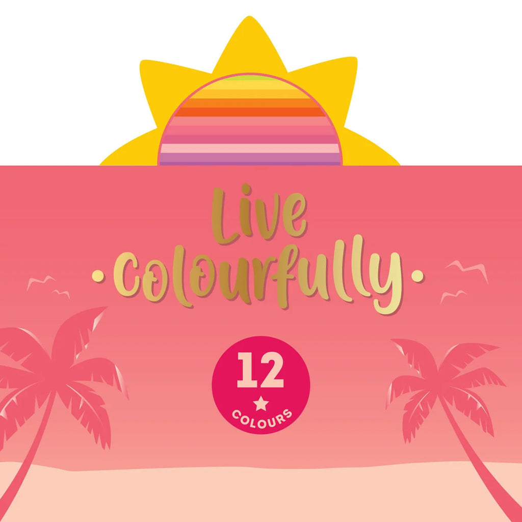Set di 12 Matite Colorate Sunset Palette - Live Colorfully