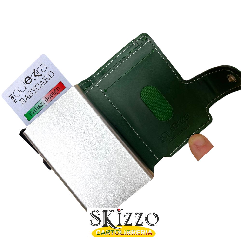 Portafoglio / PortaCarte in Alluminio ed Ecopelle (Personalizzato)
