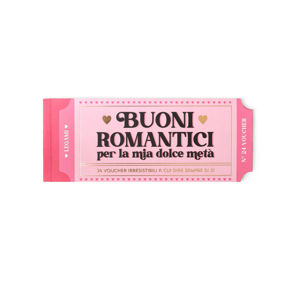 Blocchetto da 24 Voucher Romantici - Italiano - Gift Vouchers