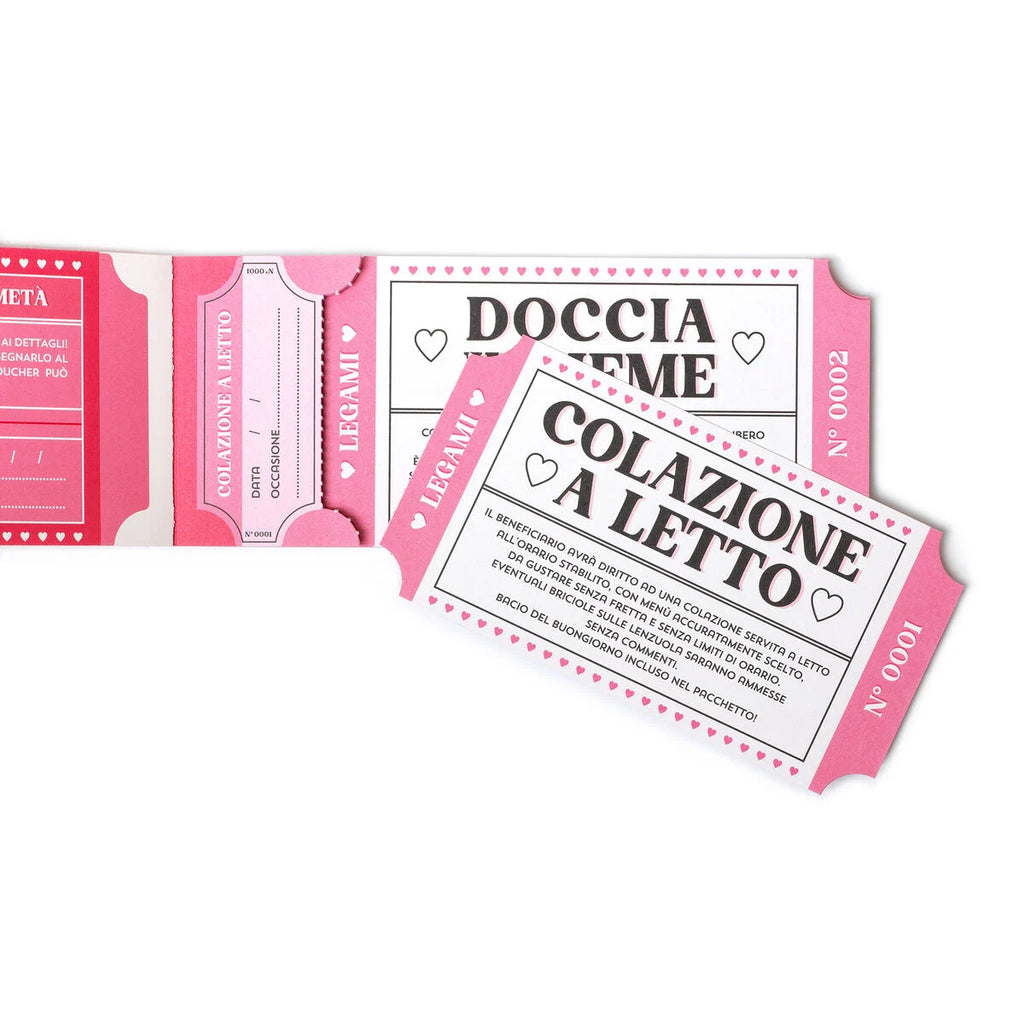 Blocchetto da 24 Voucher Romantici - Italiano - Gift Vouchers