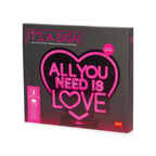 Lampada Led Effetto Neon - All You Need is Love - It's a Sign