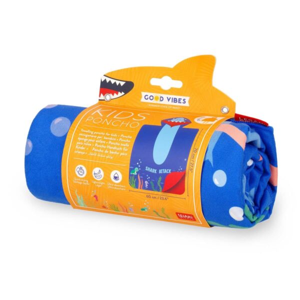 Poncho Asciugamano Per Bambini Kids Poncho Shark