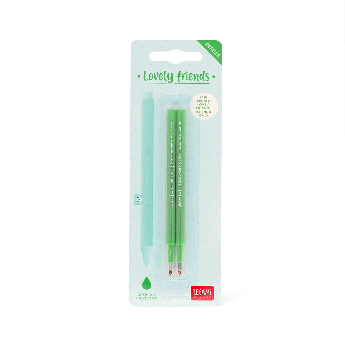 Set di 2 Refill per Penna Gel Lovely Friends