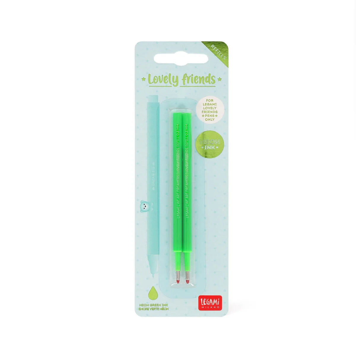 Set di 2 Refill per Penna Gel Lovely Friends