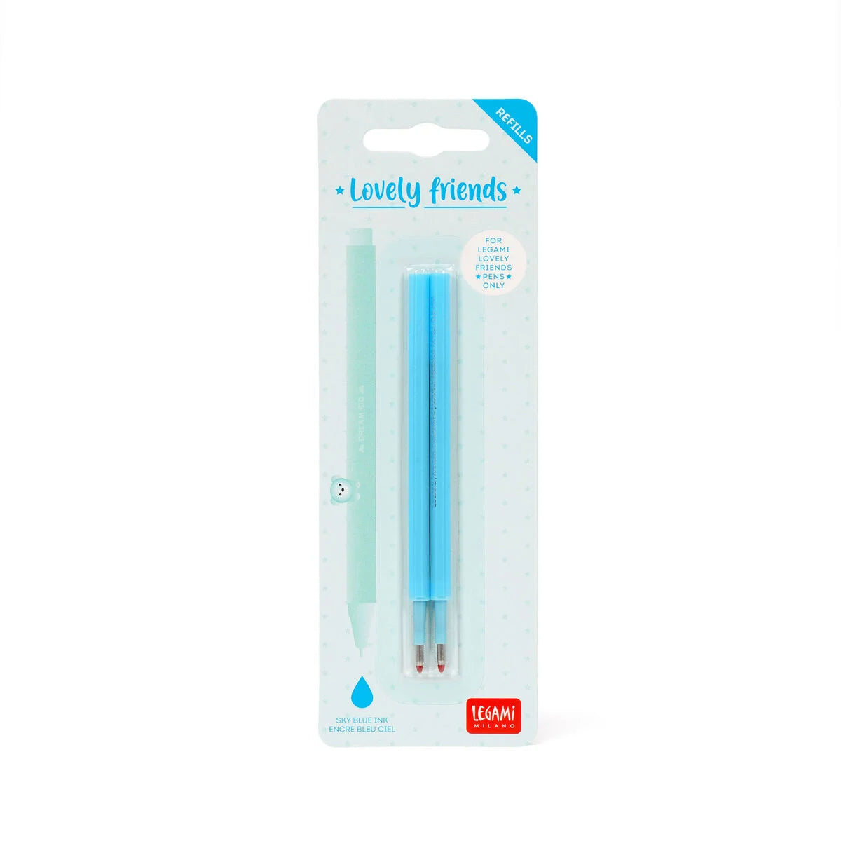 Set di 2 Refill per Penna Gel Lovely Friends