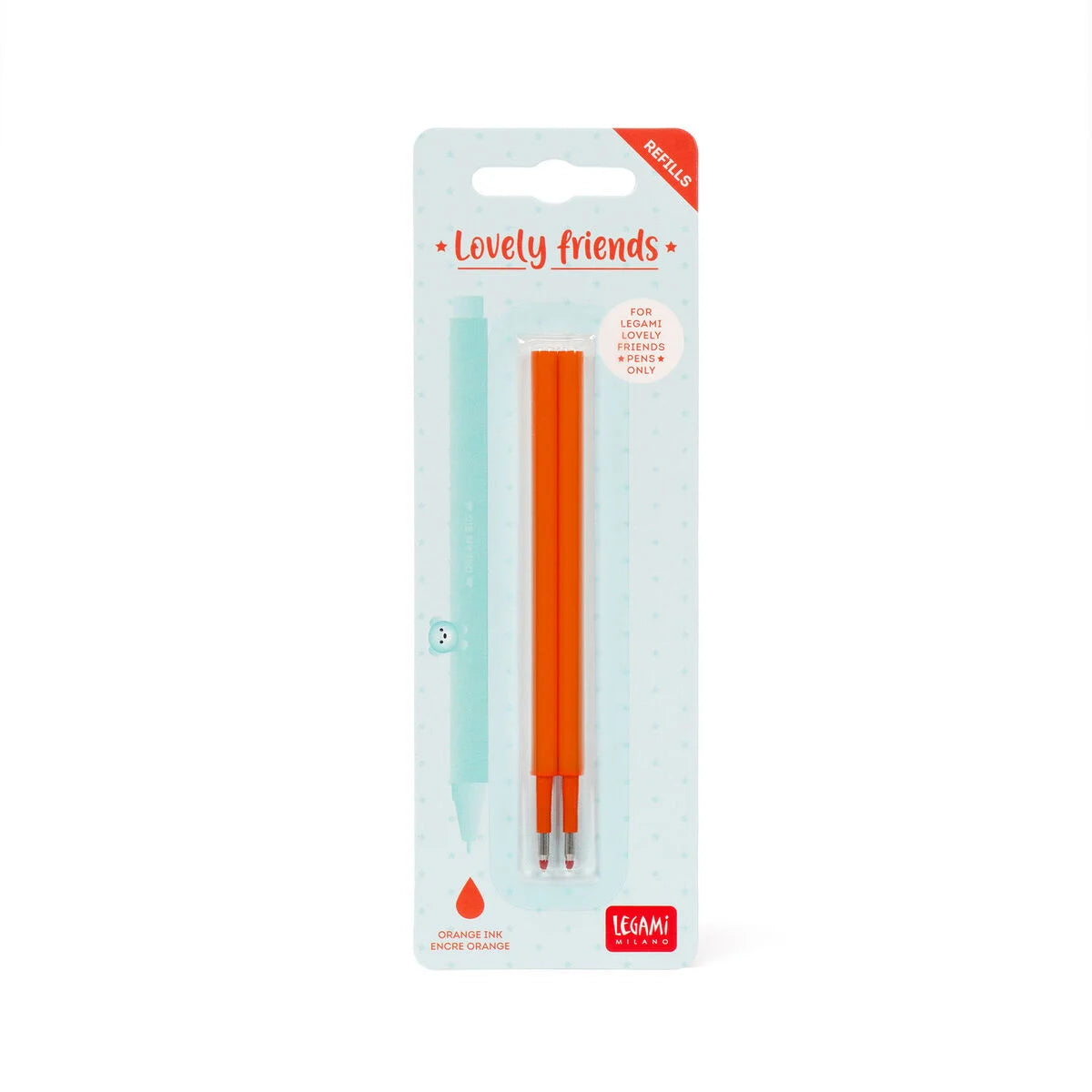 Set di 2 Refill per Penna Gel Lovely Friends