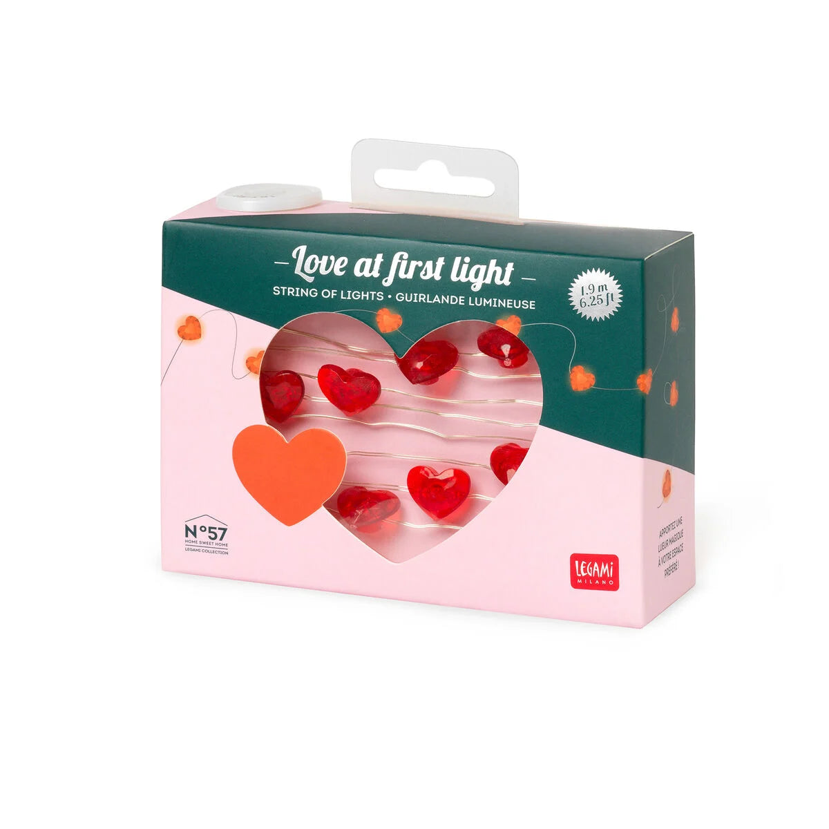 Filo di Luci Led a Forma di Cuore - Love At First Light