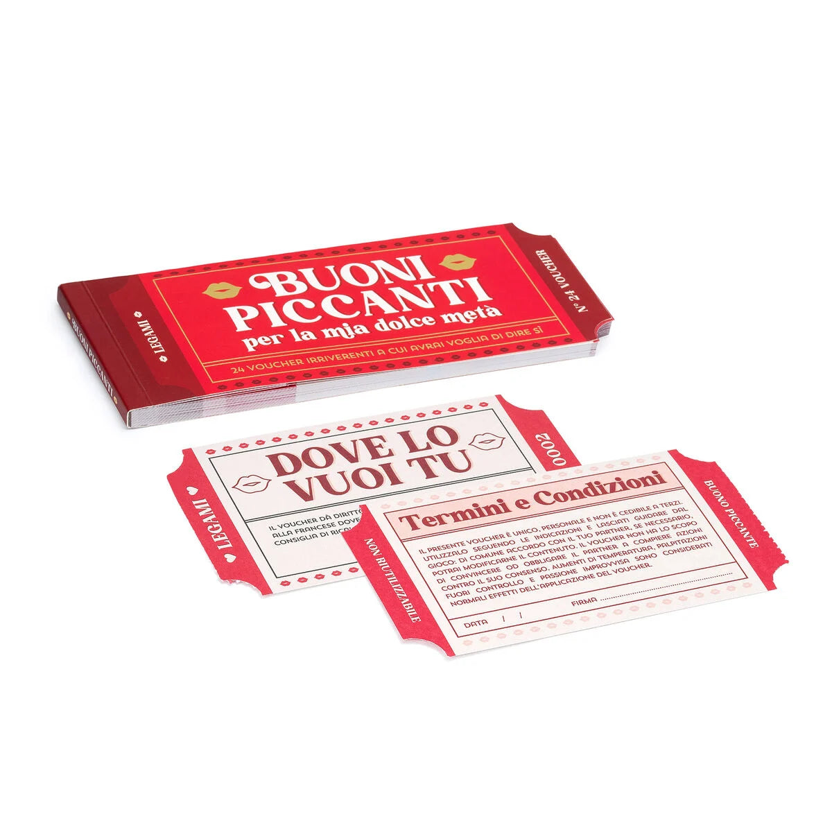 Blocchetto da 24 Voucher Piccanti - Italiano - Gift Vouchers