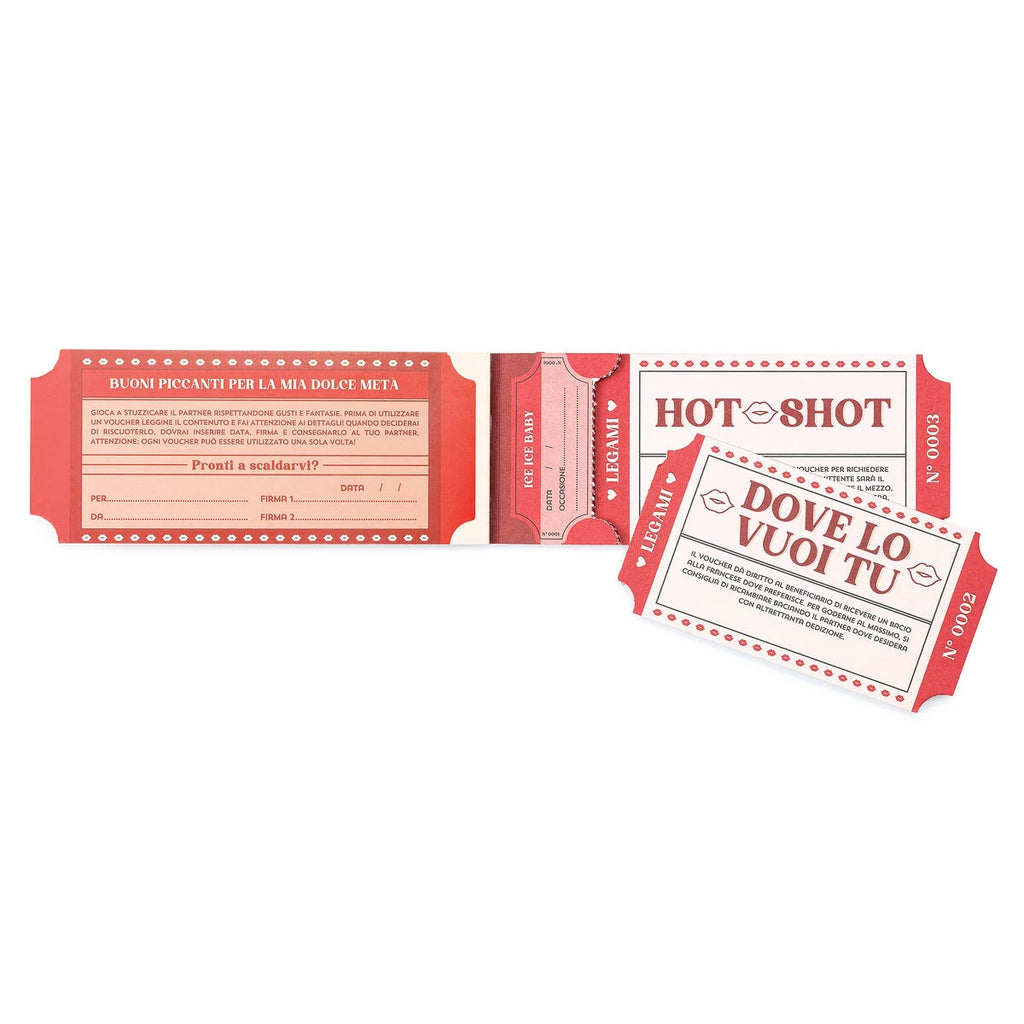 Blocchetto da 24 Voucher Piccanti - Italiano - Gift Vouchers