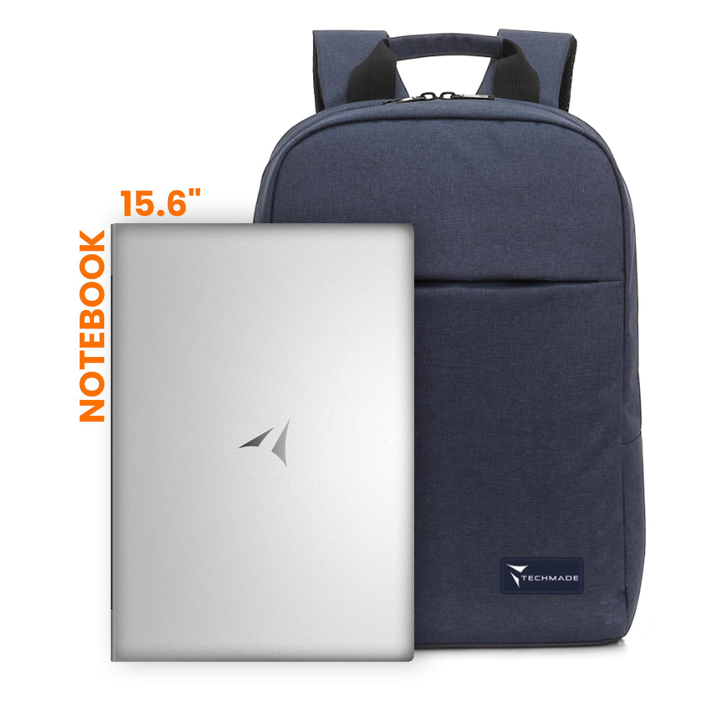 TECHMADE ZAINO PORTA PC 15.6" POLIESTERE BLU