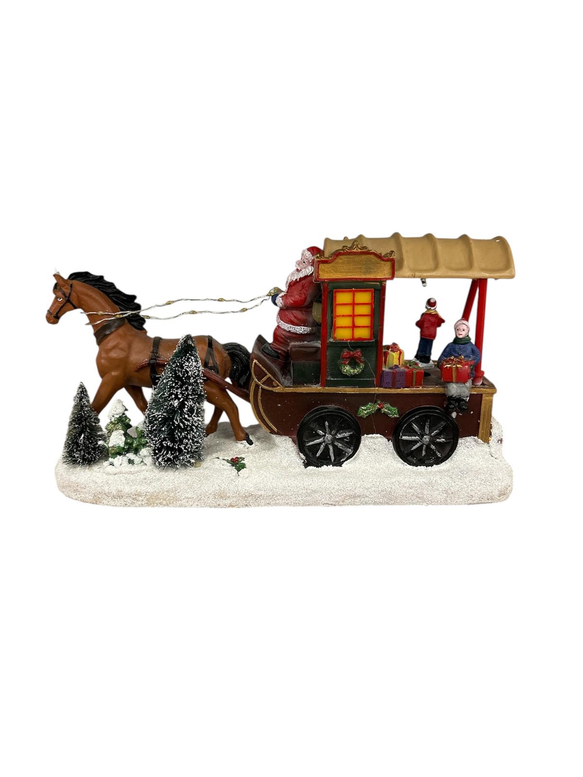 Carillon Natalizio Slitta Babbo natale