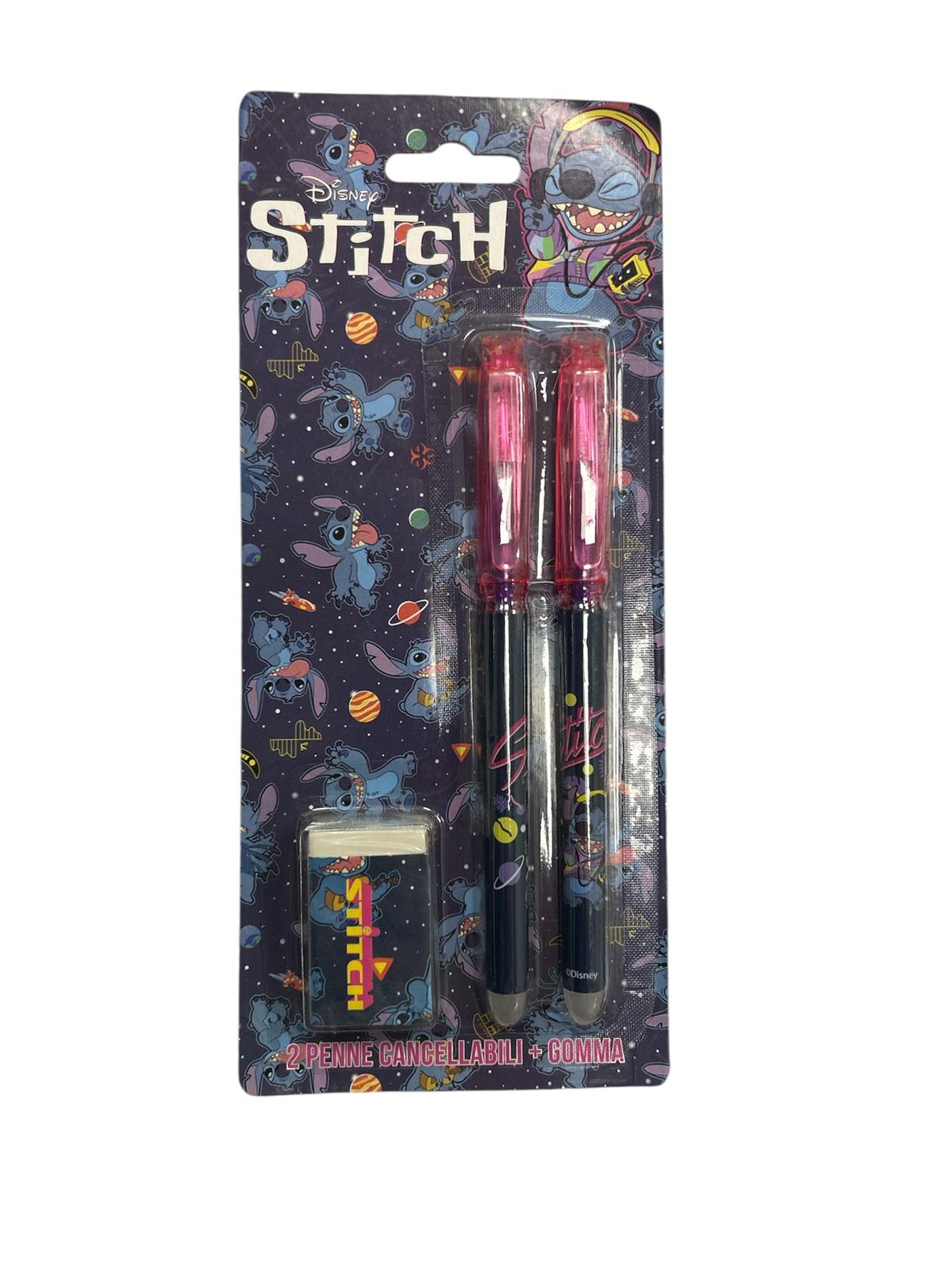 CONFEZIONE 2 PENNE CANCELLINE + 1 GOMMA STITCH