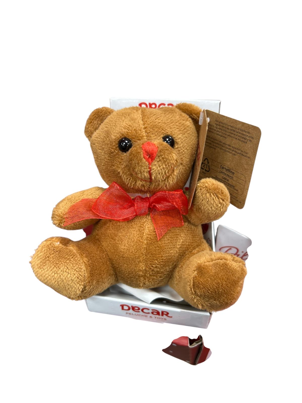 Peluche orso 12cm in tronetto