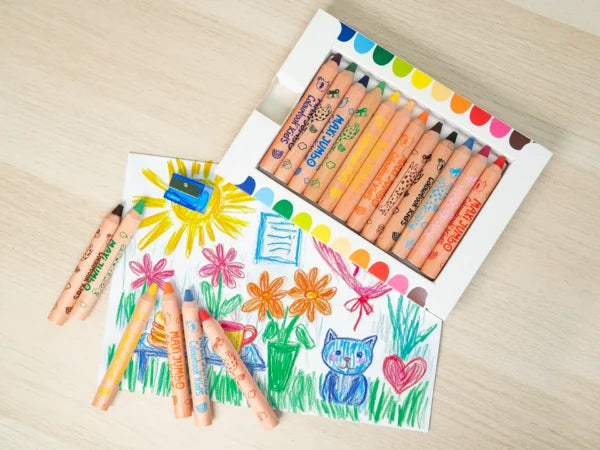 Set 12 matite colorate Maxi Jumbo 3 in 1