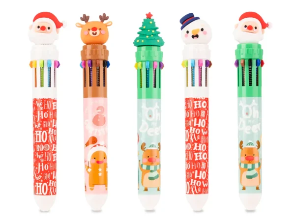 Penna a sfera natalizia 10 colori