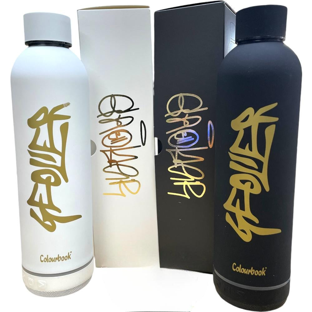 Borraccia termica Geolier con cassa musicale