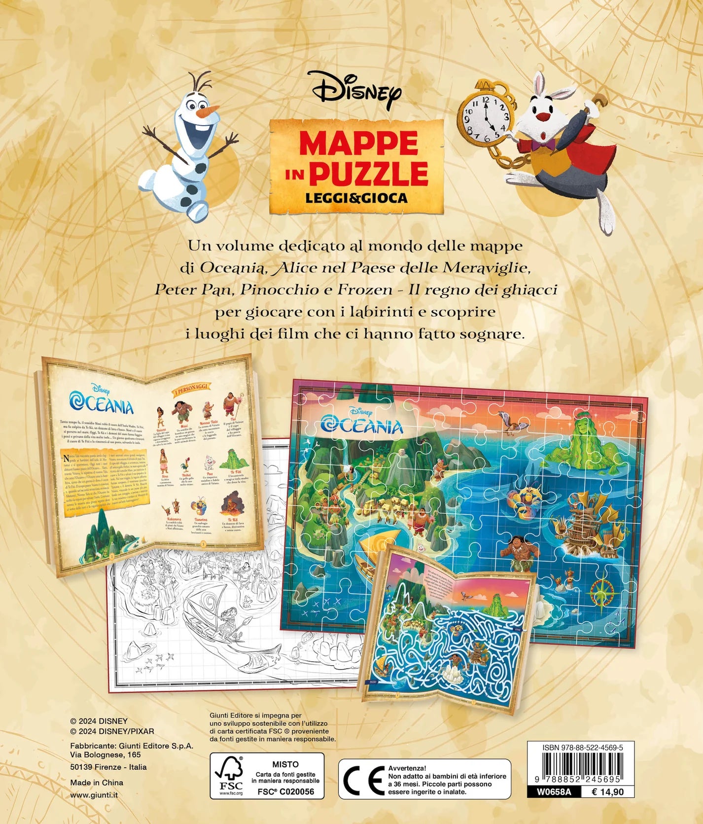 Vaiana Mappe in puzzle Leggi&Gioca