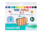 Set 12 matite colorate Maxi Jumbo 3 in 1