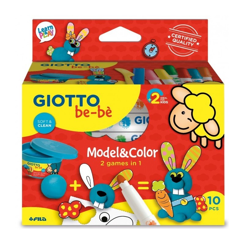 Giotto Be Bè Model & Color set creativo con pasta modellabile e colori
