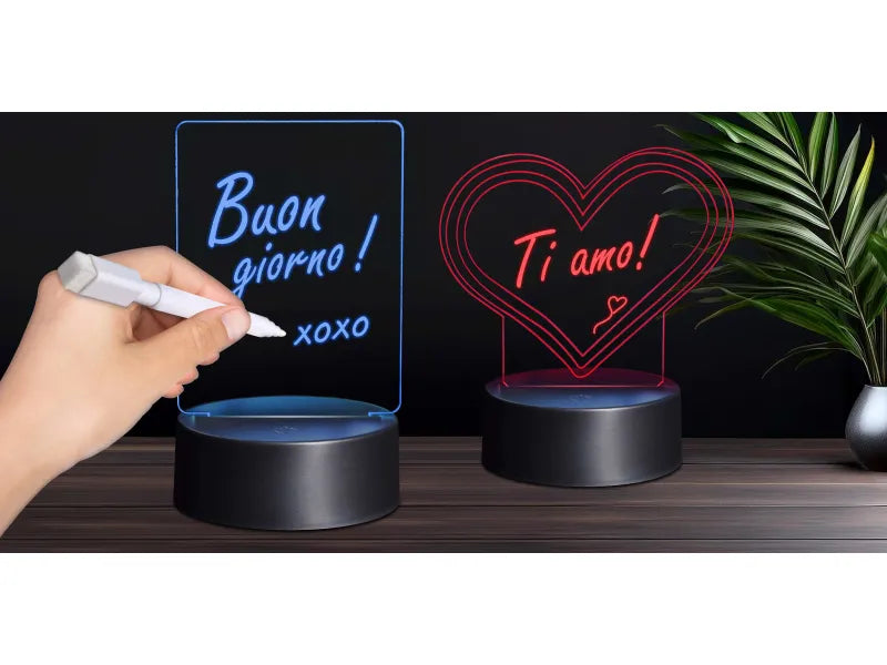 Lampada LED Buon Giorno multicolore in plexyglass