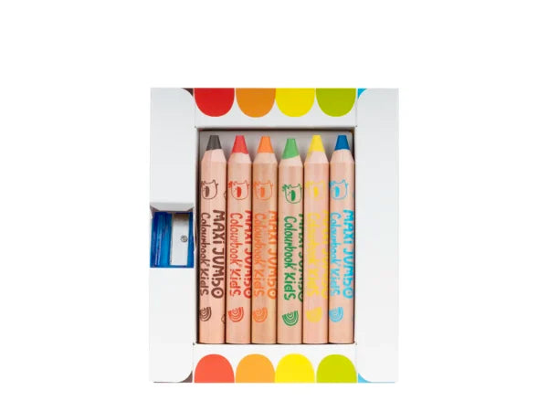 Set 6 matite colorate Maxi Jumbo 3 in 1