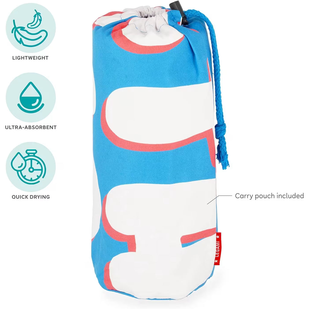 Legami Maxi Telo Mare per 2 Persone Custodia Inclusa Compatto e Leggero Piscina 175x200