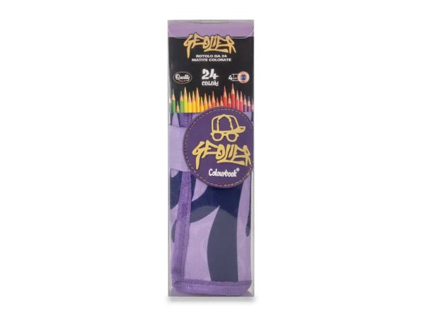 Astuccio portapastelli a rotolo Geolier – 24 pastelli