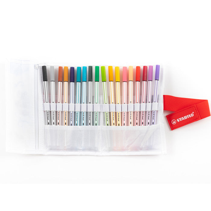 PENNARELLI PEN 68 BRUSH ROTOLO 18 COLORI STABILO