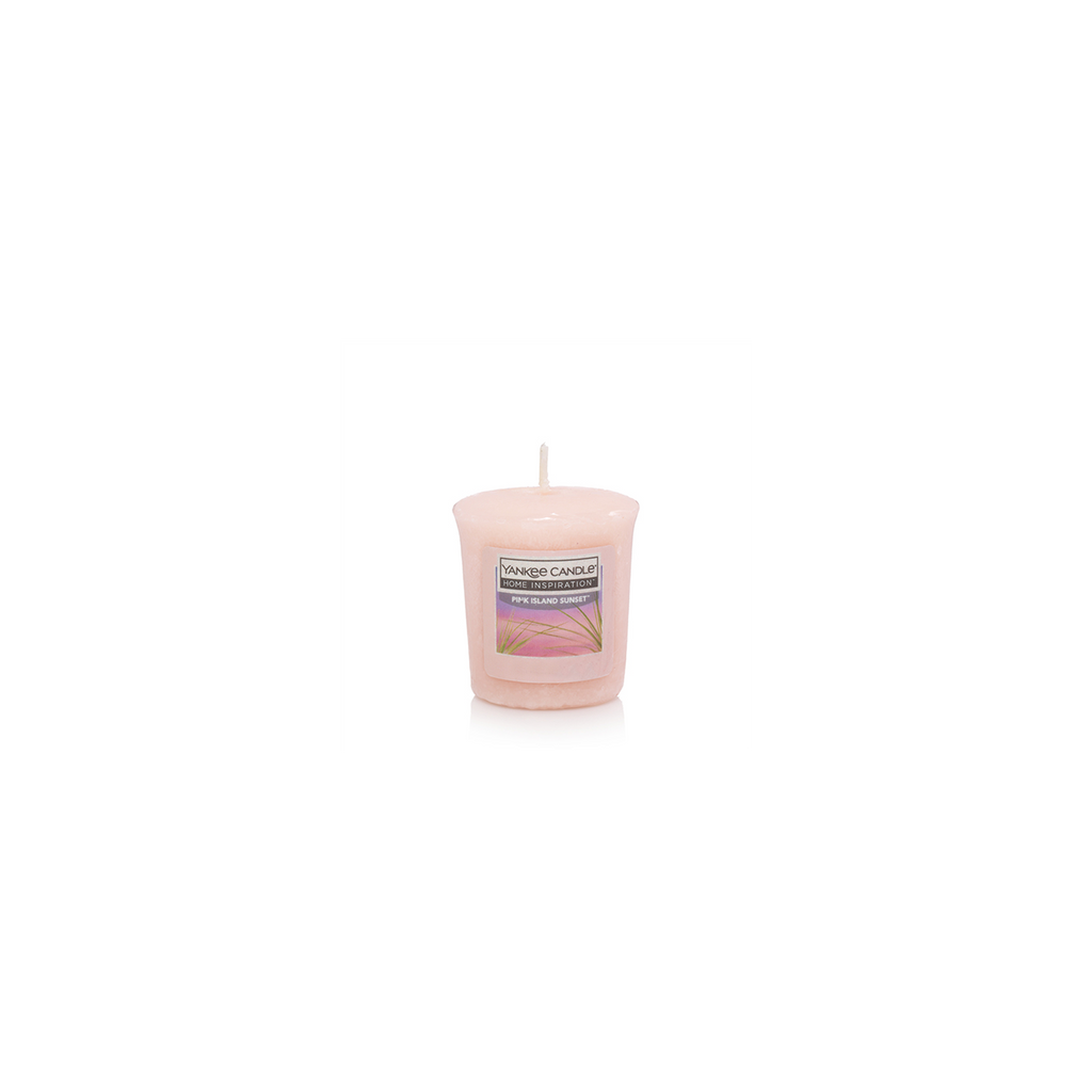 Candela Yankee Votiva  con Vasetto – Pink Island Sunset