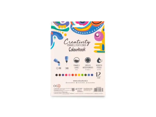Confezione 12 pennarelli colorati Creativity