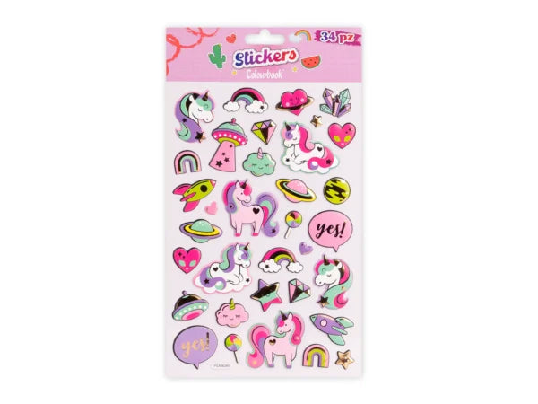 Set 34 Stickers Unicorni