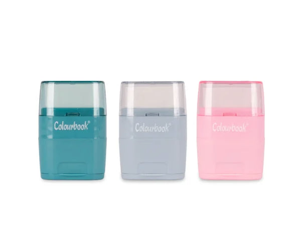 Temperamatite 2 fori con gomma e serbatoio